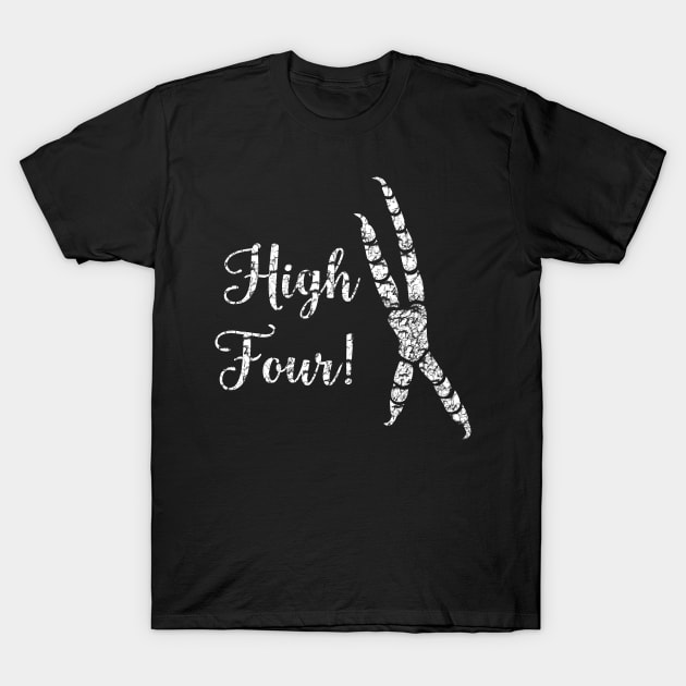 Parrot Footprint High Four, High Five T-Shirt by Einstein Parrot